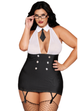 Costume grande taille femme d'affaire 2 pièces - DG13702XCOS